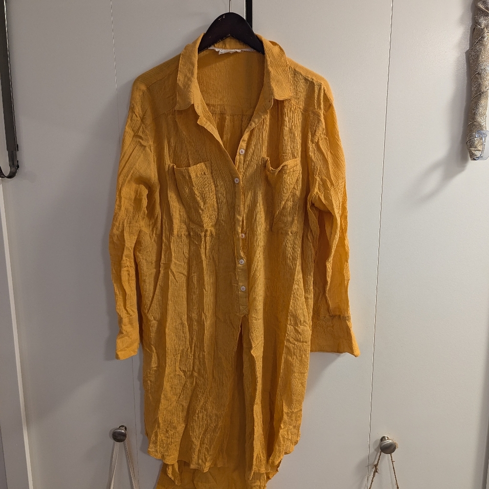 Anthropologie Mustard Yellow Tunic - Picture 4 of 6